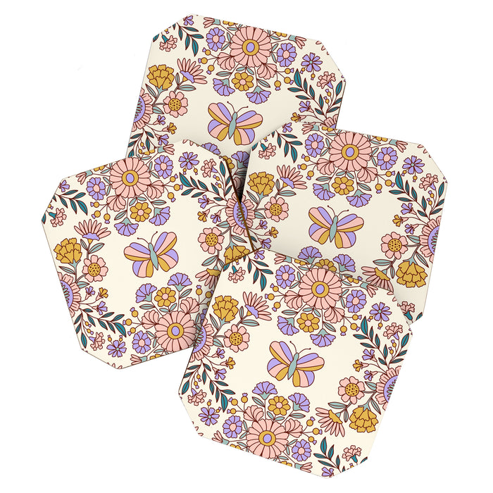 Butterfly Floral Garden  Coaster Gallery Image 1