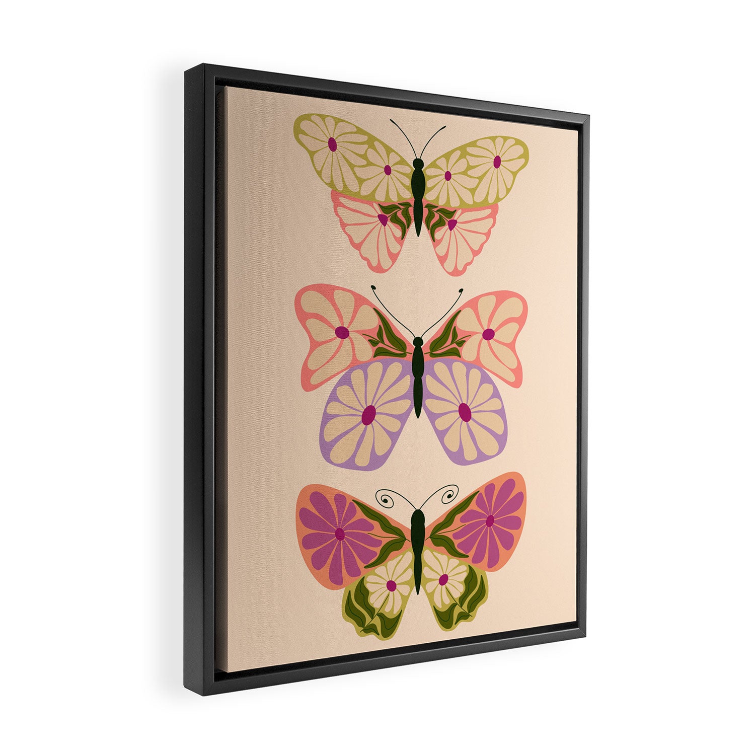 Charming Butterflies Framed Canvas Print Gallery Image 2