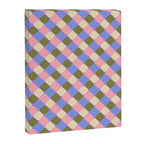 Checkered Geometric Shapes - Very Peri, Blue, Olive, Pink and Cream  Canvas Print Gallery Image 8