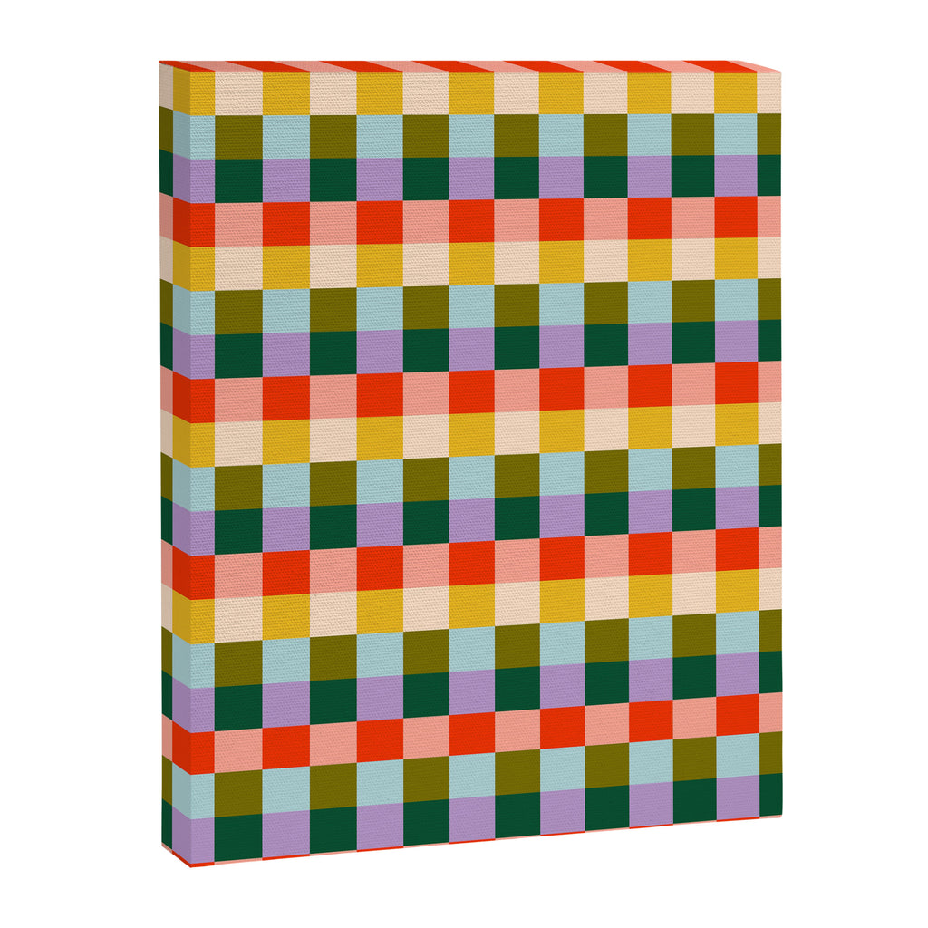 Checkered Rainbow Retro Vibe  Canvas Print Gallery Image 8