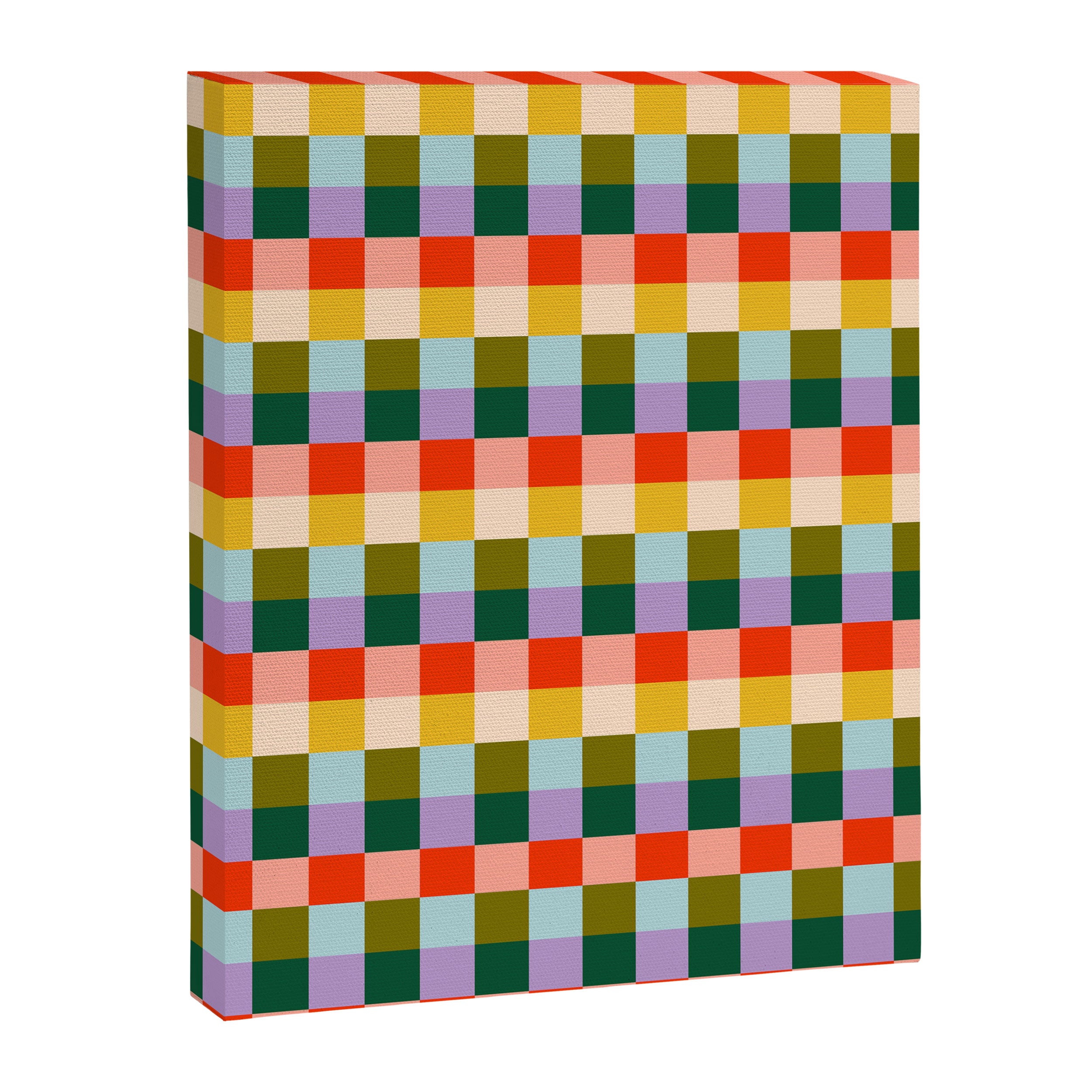 Checkered Rainbow Retro Vibe  Canvas Print Gallery Image 8