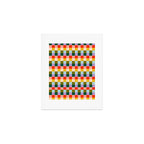 Checkered Rainbow Retro Vibe  Art Print Gallery Image 1