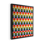 Checkered Rainbow Retro Vibe  Framed Canvas Print Gallery Image 2