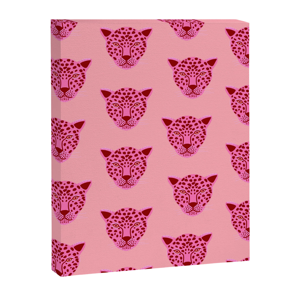 Cheetah -Animal Print Pink Canvas Print Gallery Image 8