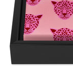 Cheetah -Animal Print Pink Framed Canvas Print Gallery Image 3