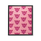 Cheetah -Animal Print Pink Framed Canvas Print Gallery Image 8