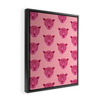 Cheetah -Animal Print Pink Framed Canvas Print Gallery Image 2