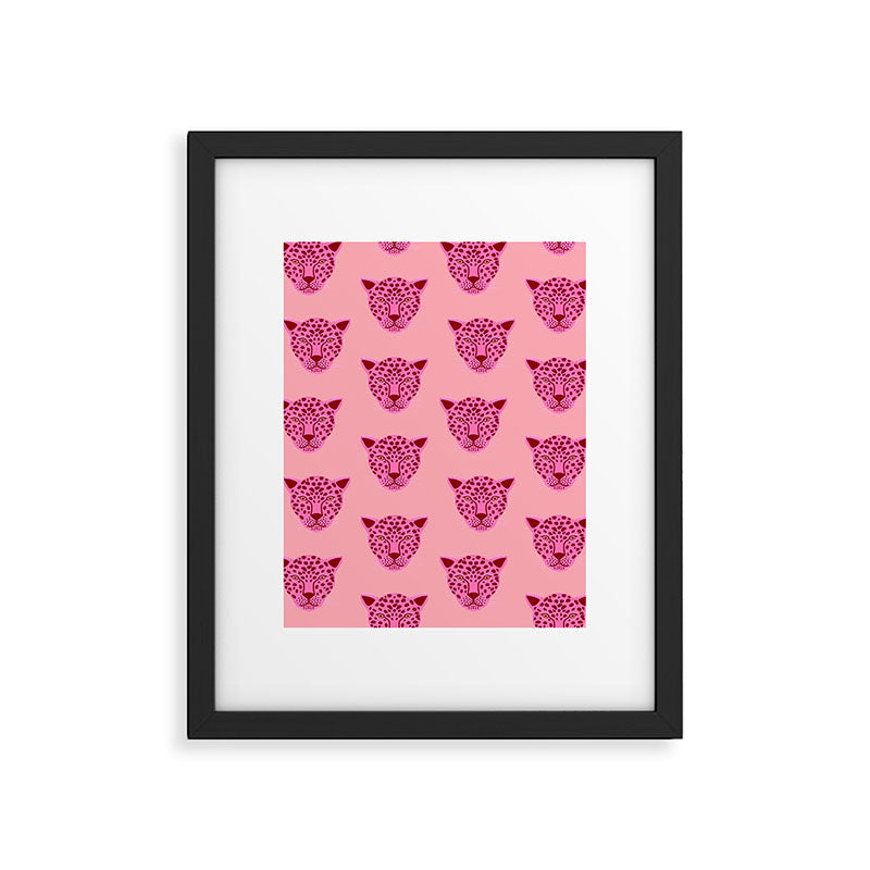 Cheetah -Animal Print Pink Framed Art Print Gallery Image 6