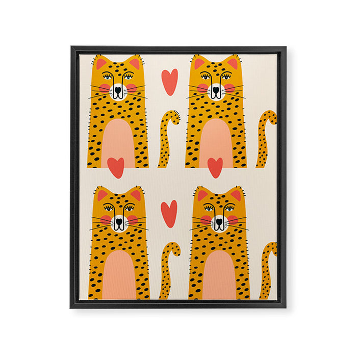 Cheetah Love Framed Canvas Print Gallery Image 1