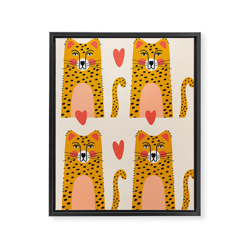 Cheetah Love Framed Canvas Print Gallery Image 8