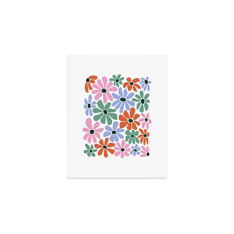 Christmas Retro Floral  Art Print Gallery Image 1