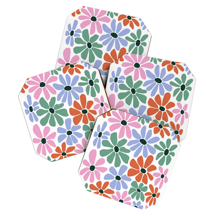 Christmas Retro Floral  Coaster Gallery Image 1