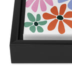 Christmas Retro Floral  Framed Canvas Print Gallery Image 3