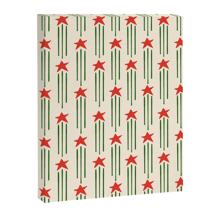 Christmas Stars - Red and Green  Canvas Print Gallery Image 1