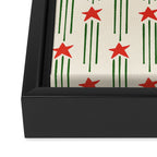 Christmas Stars - Red and Green  Framed Canvas Print Gallery Image 3