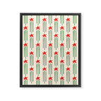 Christmas Stars - Red and Green  Framed Canvas Print Gallery Image 8
