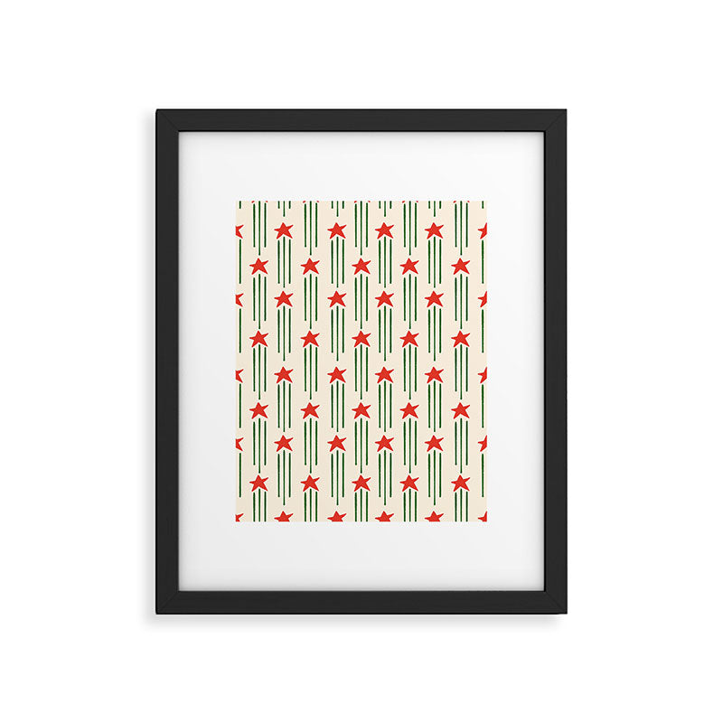 Christmas Stars - Red and Green  Framed Art Print Gallery Image 6