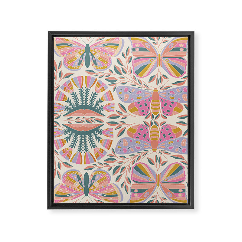 Colorful Butterflies - Art Print Framed Canvas Print Gallery Image 8