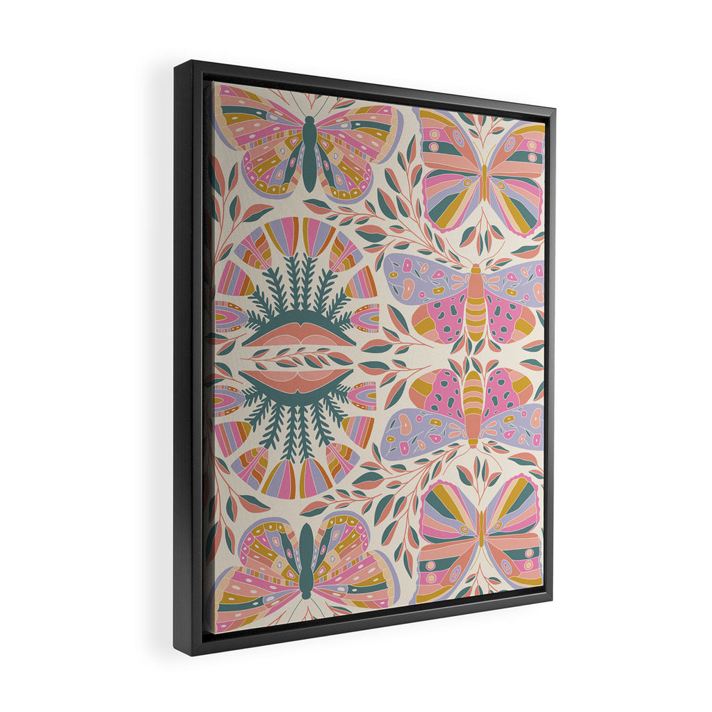 Colorful Butterflies - Art Print Framed Canvas Print Gallery Image 2
