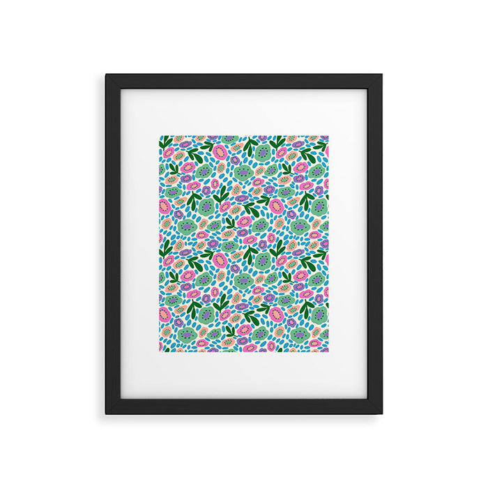 Colorful Cute Floral Framed Art Print Gallery Image 1