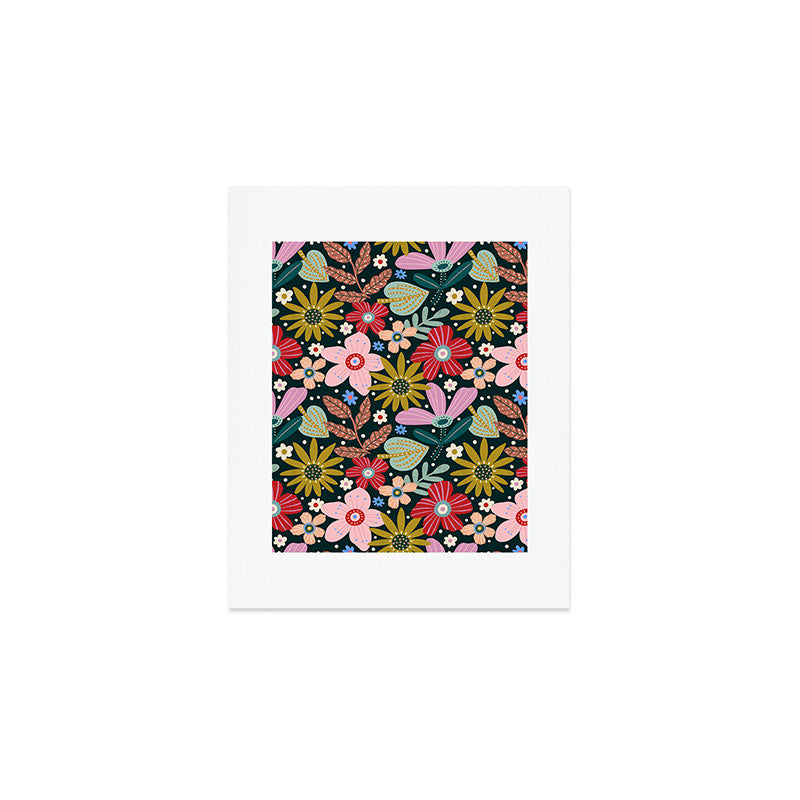 Colorful Floral Art Print Gallery Image 1