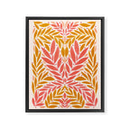 Colorful Folk Leaves  Framed Canvas Print Gallery Image 6