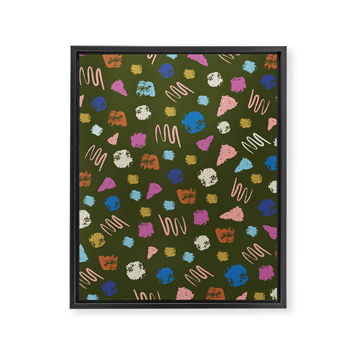 Colorful Geometric Art   Framed Canvas Print Gallery Image 1