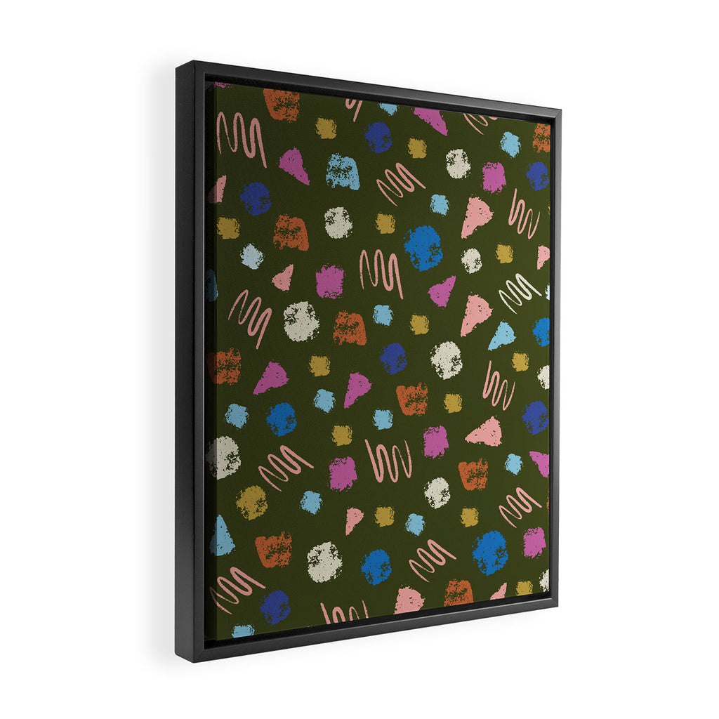 Colorful Geometric Art   Framed Canvas Print Gallery Image 2