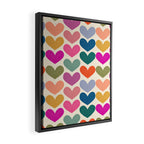 Colorful Heart Pattern  Framed Canvas Print Gallery Image 2