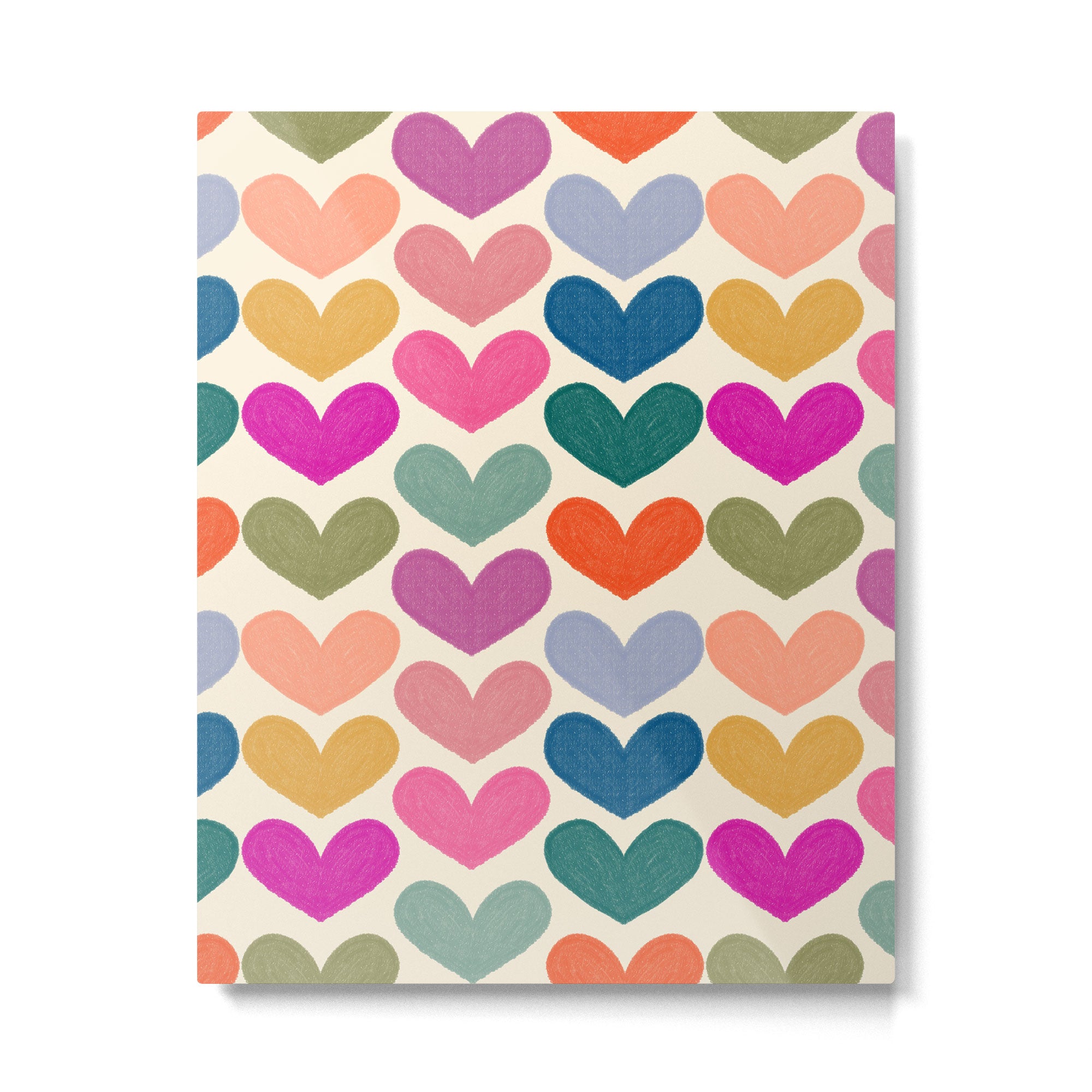 Colorful Heart Pattern  Metal Print Gallery Image 6