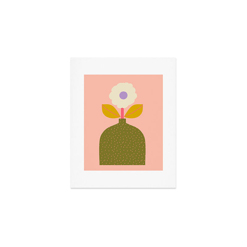 Colorful Modern Floral Vase  Art Print Gallery Image 1