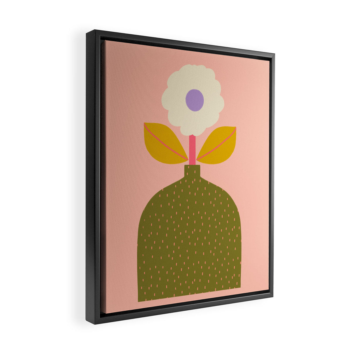 Colorful Modern Floral Vase  Framed Canvas Print Gallery Image 2