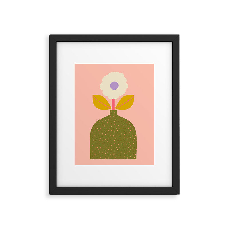 Colorful Modern Floral Vase  Framed Art Print Gallery Image 6