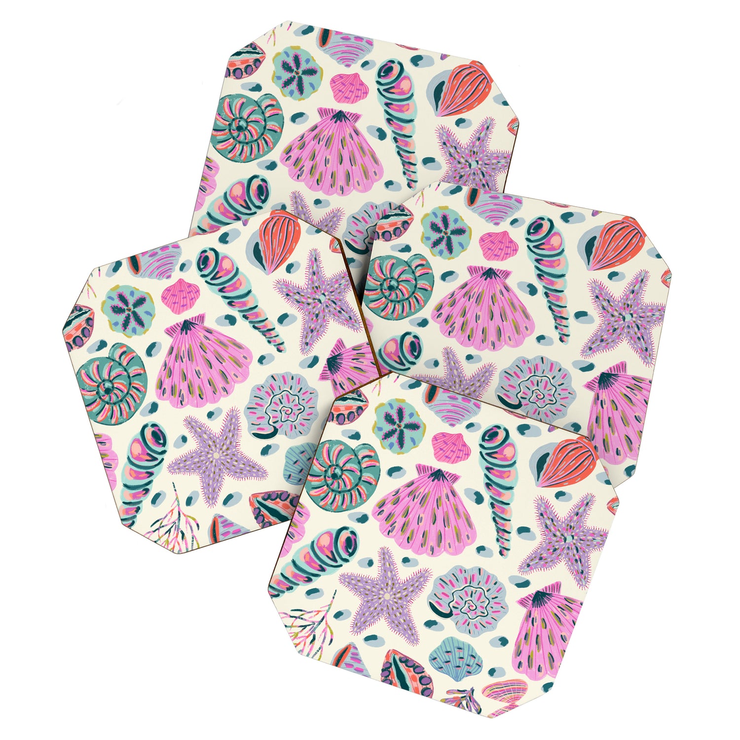 Colorful Seashell  Coaster Gallery Image 1
