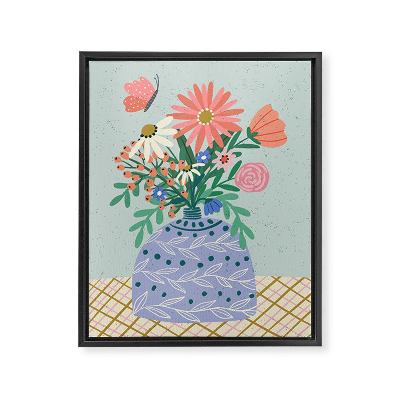 Colorful Summer Vase  Framed Canvas Print Gallery Image 8