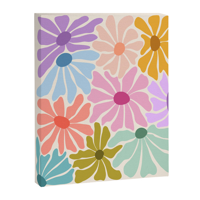Colors of Joy - Groovy Flowers Canvas Print Gallery Image 1
