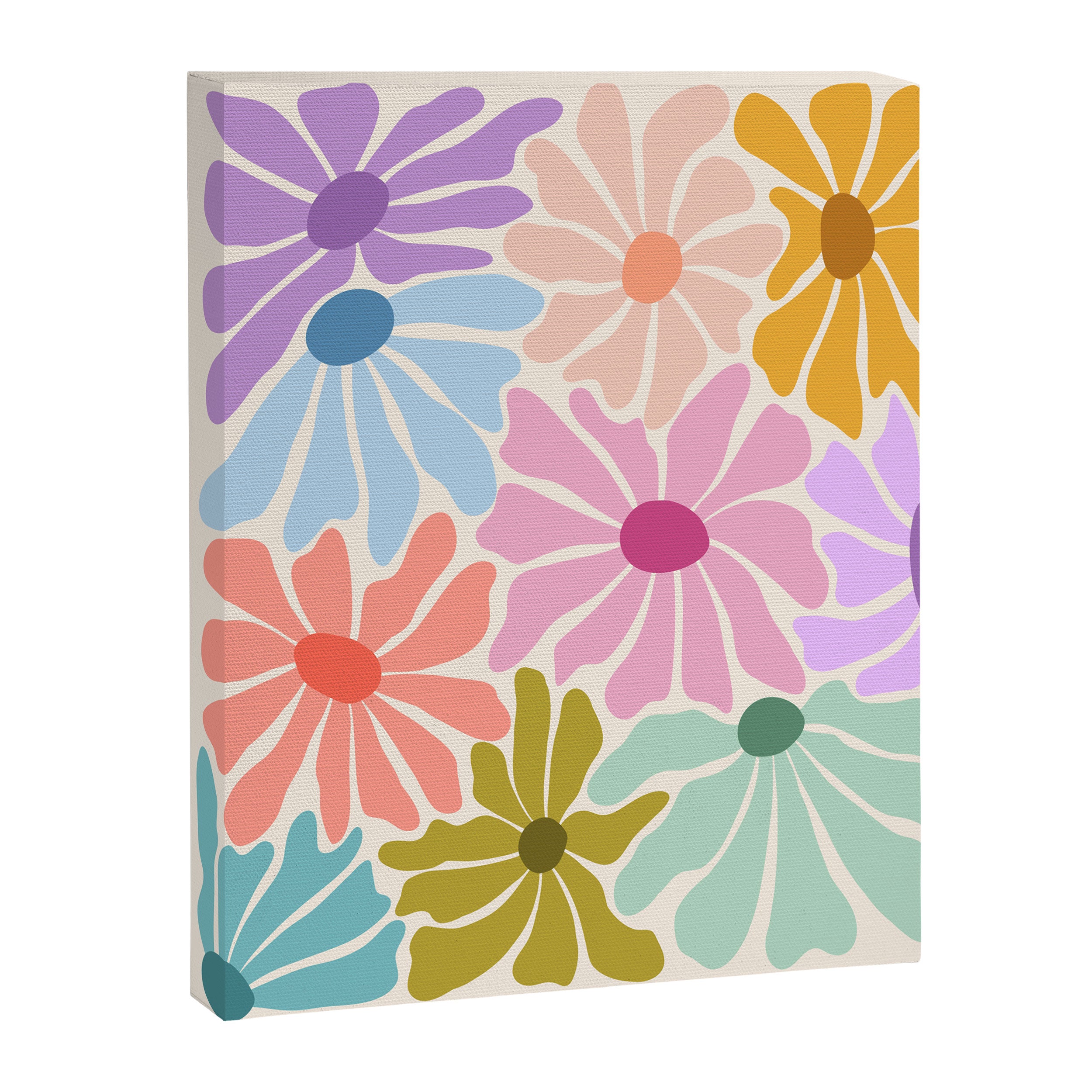 Colors of Joy - Groovy Flowers Canvas Print Gallery Image 8