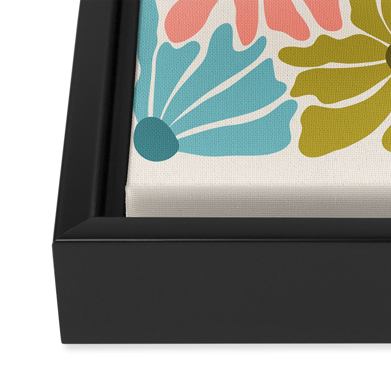 Colors of Joy - Groovy Flowers Framed Canvas Print Gallery Image 3