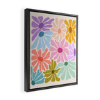 Colors of Joy - Groovy Flowers Framed Canvas Print Gallery Image 2
