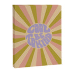 Cool to be Kind - Lilac, Green, Off-white Canvas Print Gallery Image 8