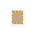Cool to be Kind - Lilac, Green, Off-white Art Print Gallery Image 1