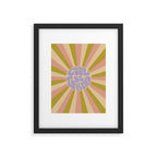 Cool to be Kind - Lilac, Green, Off-white Framed Art Print Gallery Image 6