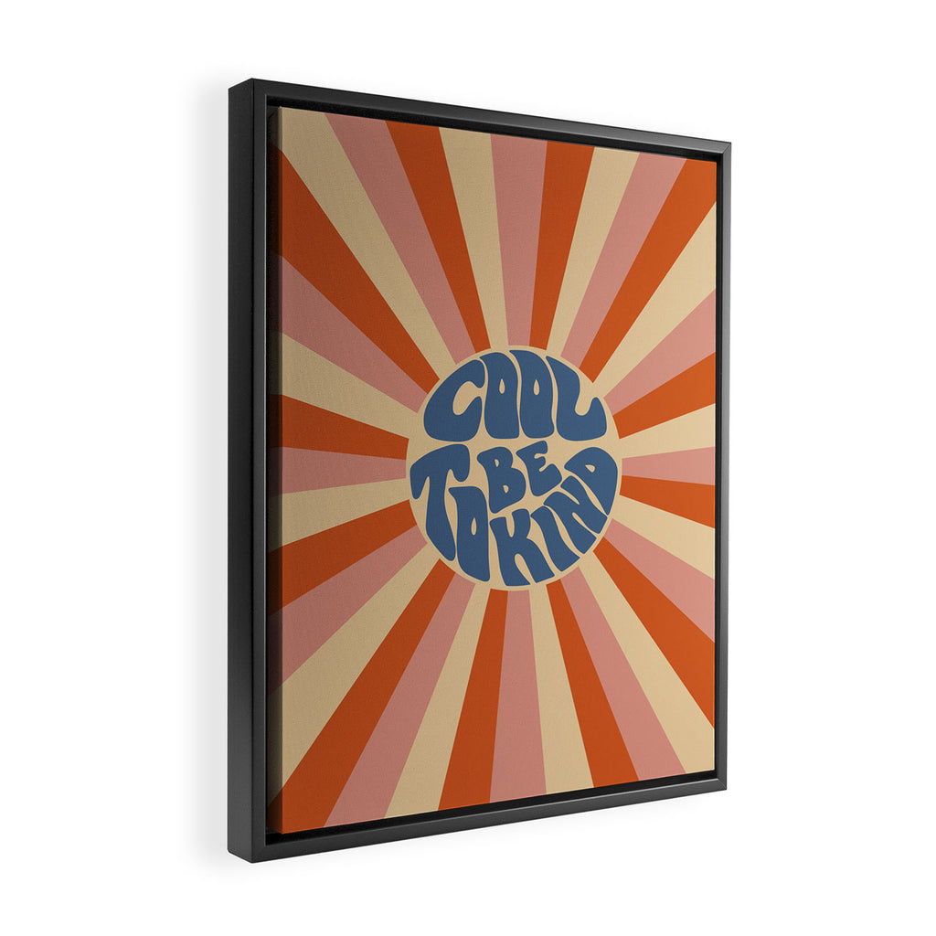 Cool to be Kind - Pink, Red and Blue  Framed Canvas Print Gallery Image 2
