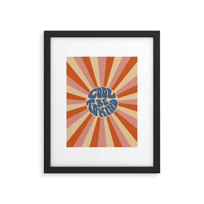 Cool to be Kind - Pink, Red and Blue  Framed Art Print Gallery Image 1