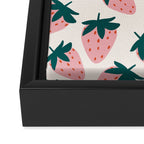 Cute Strawberry  Framed Canvas Print Gallery Image 3