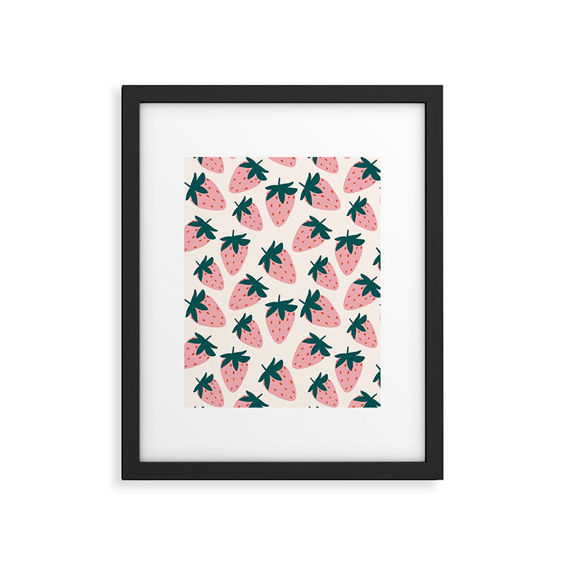 Cute Strawberry  Framed Art Print Gallery Image 6