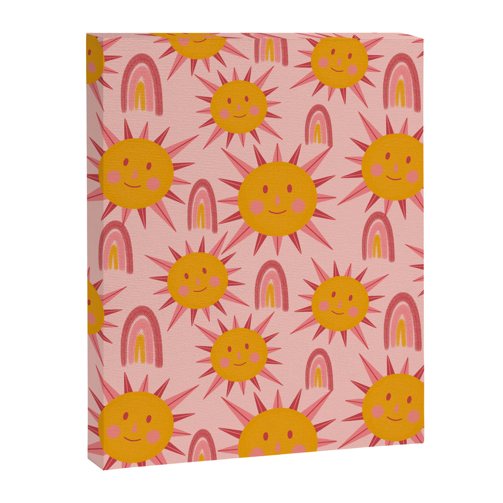 Cute Sun and Rainbow Pattern Canvas Print Gallery Image 8