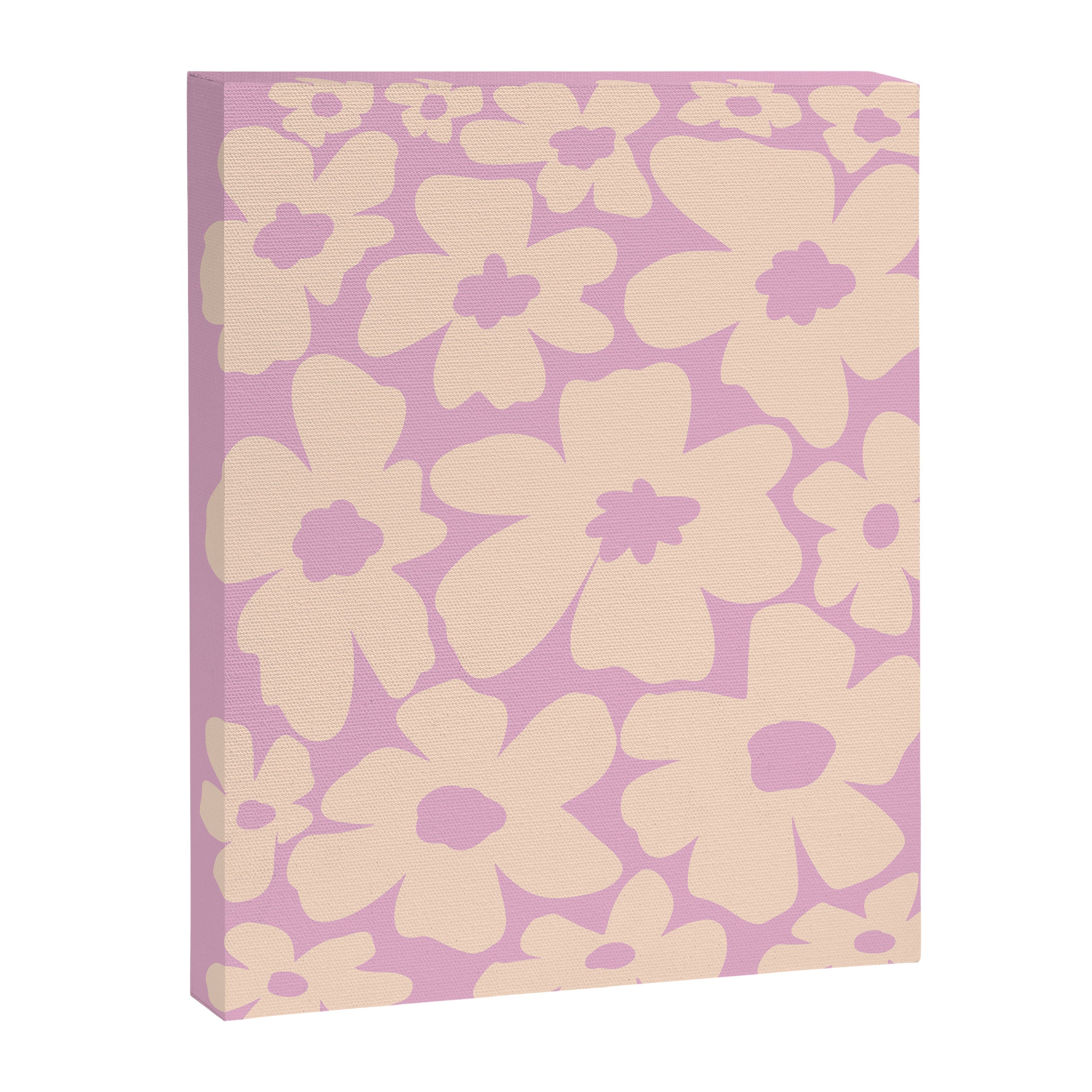 Daisies - Cream and pink Canvas Print Gallery Image 6