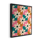 Daisy checkered - colors  Framed Canvas Print Gallery Image 2