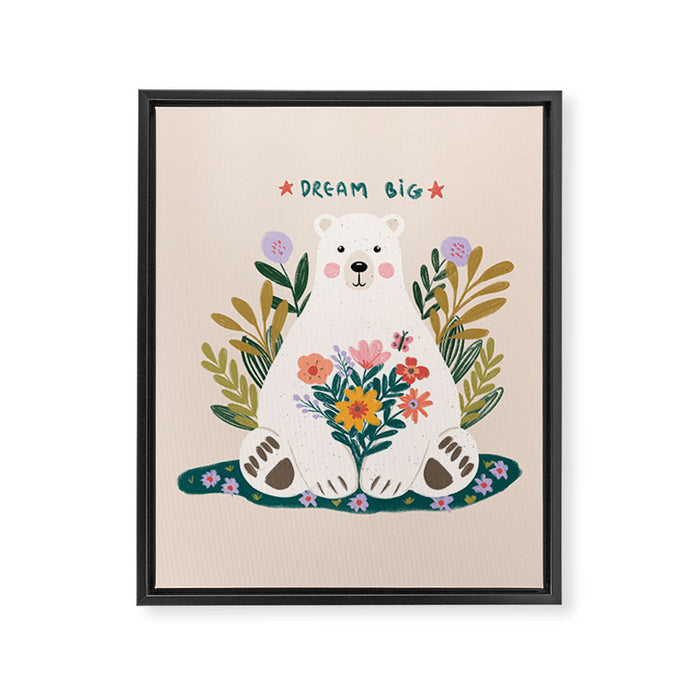 Dream Big Polar Bear Framed Canvas Print Gallery Image 1